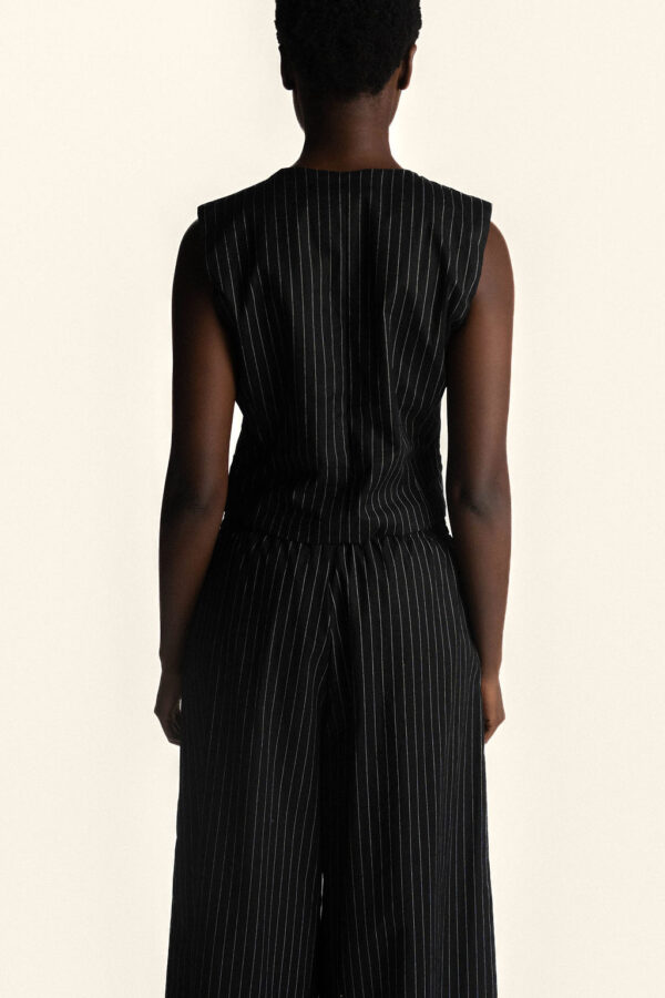 Alternative view of LE GILET VEST BLACK STRIPES