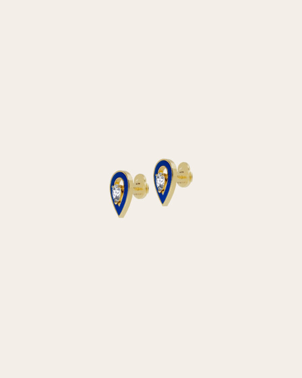 Alternative view of LAPIS LAZULI SMALL SYGNA EARRINGS