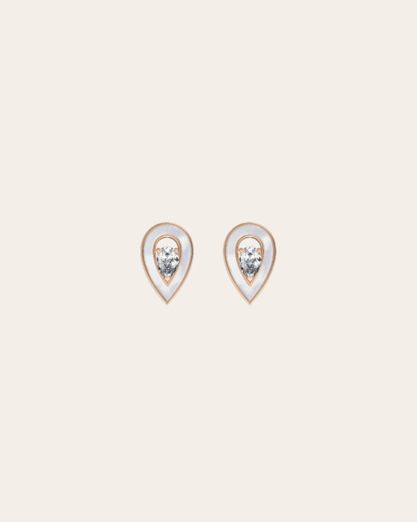 MOTHER OF PEARL MEDIUM SYGNA EARRINGS